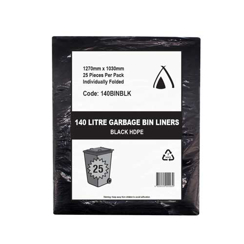 Premium Garbage Bags 140L Heavy Duty CT/200