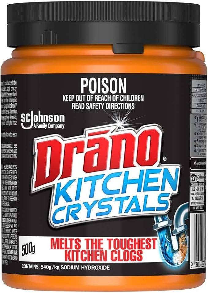Drano Kitchen Crystals Tub 500g
