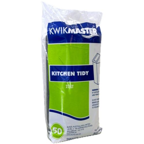 Kwikmaster Kitchen Tidy Black Bin Liner 27L