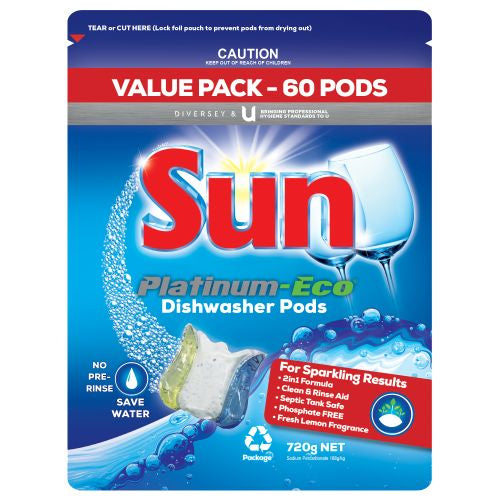 Sun Plat Eco Dishwashing Tablets 60 PODS
