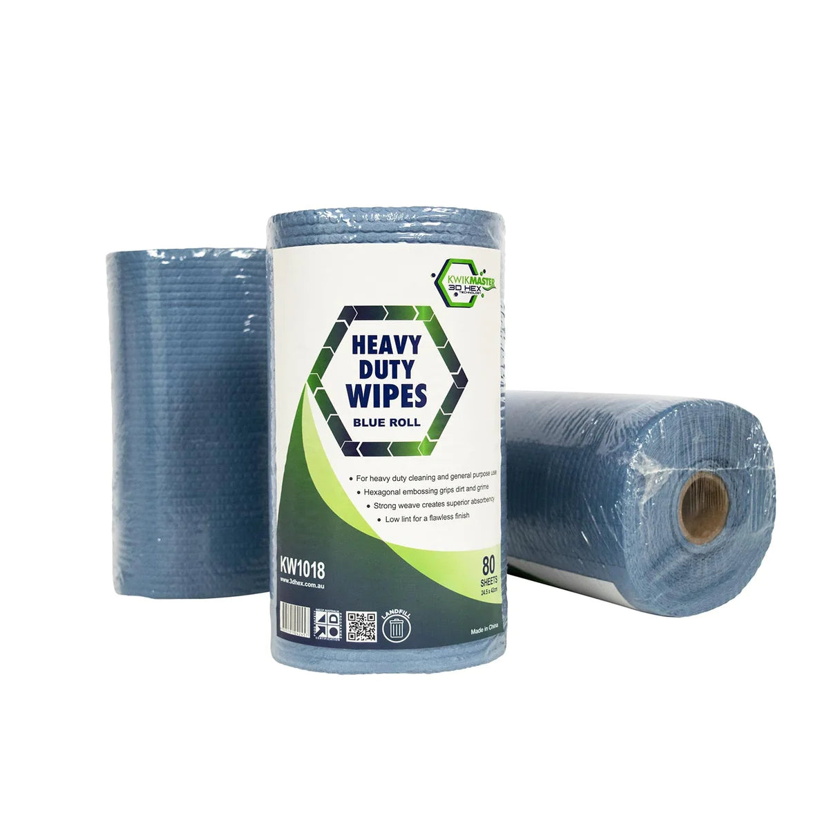 Kwikmaster 3D Hex Wiper Blue Roll
