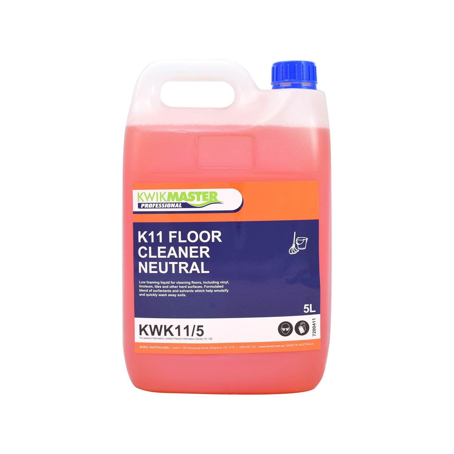 Kwikmaster Professional K11 Floor Cleaner Neutral 5L - Each