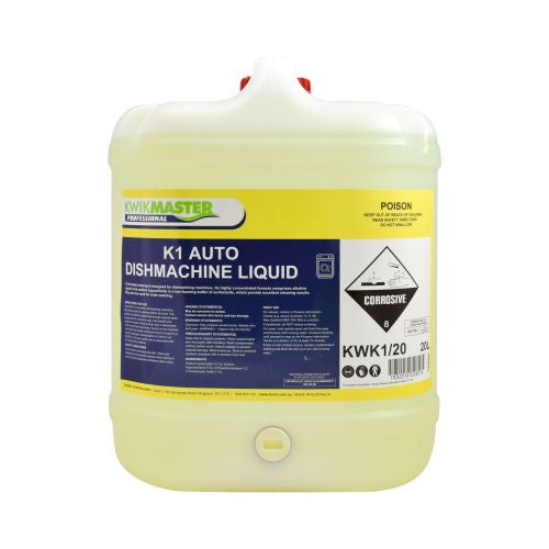Kwikmaster K1 Automatic Dishwasher Machine Liquid 20L - Each
