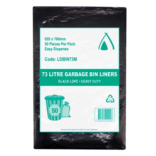 Premium Garbage Bags 73L CT/500 Bin