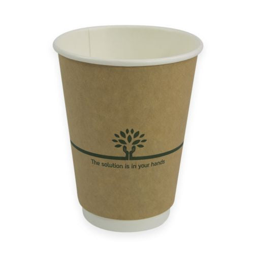 Hot Cup Double Wall Aqueous Kraft 12Oz