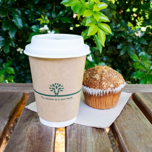 Hot Cup Double Wall Aqueous Kraft 12Oz