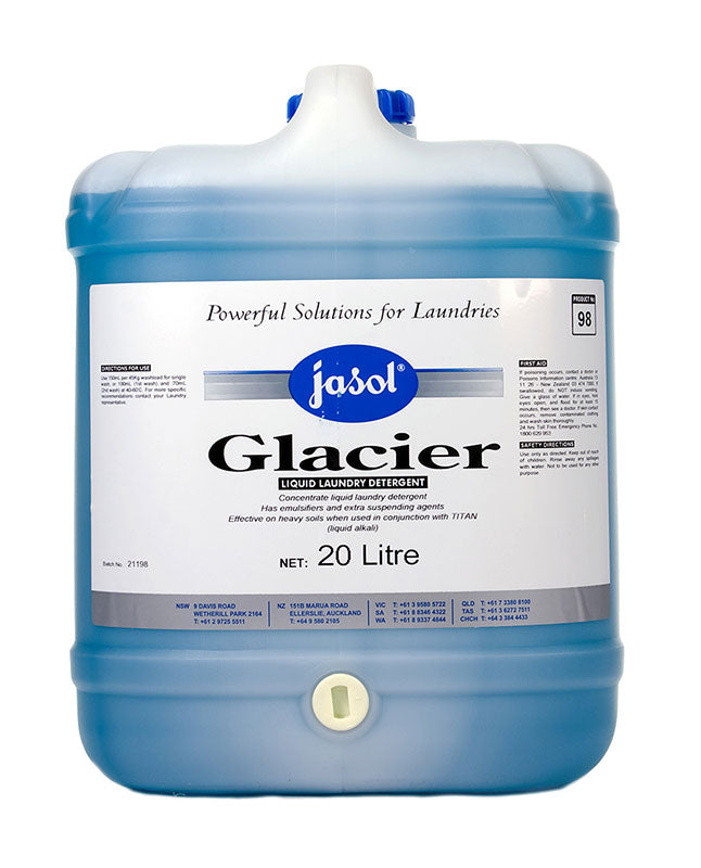 Glacier Heavy Duty Liquid Detergent Laundry Feed 20L