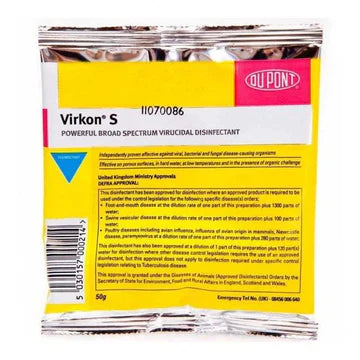 Antec Virkon S Disinfectant 50g Sachet - CT/50