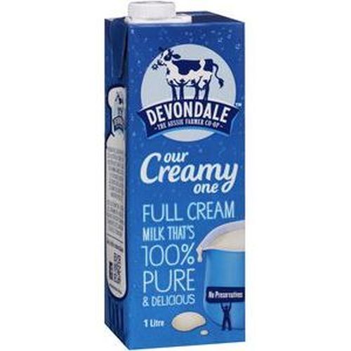 Devondale Full Cream Milk 1 Litre UHT CT/12