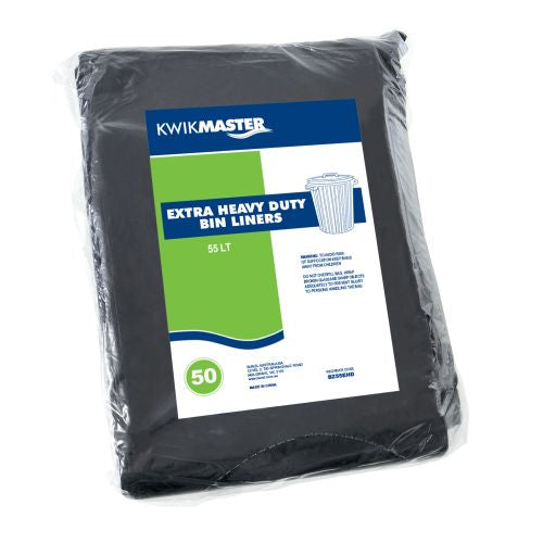 Kwikmaster Bin Liner Extra Heavy Duty 55L