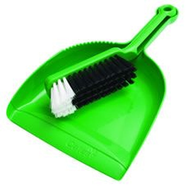 Oates Dustpan & Bannister Set Green