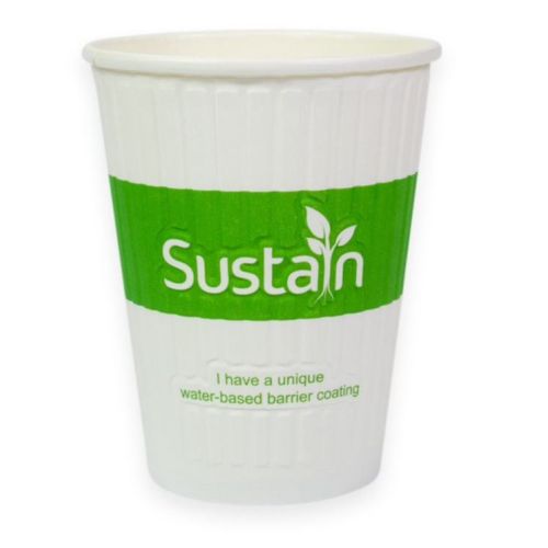 Hot Cup Double Wall Embossed Aqueous 12oz