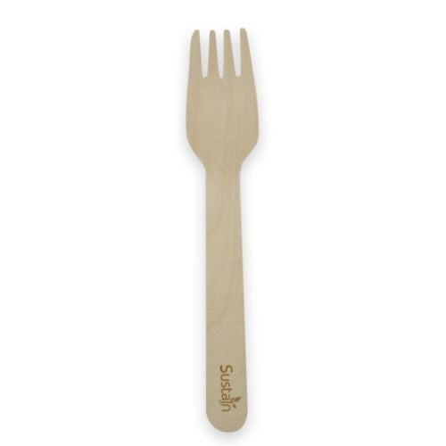 Sustain Wooden Cutlery Fork 160mm