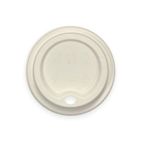 Sustain Hot Cup Lid White Pulp 12oz/16oz/8oz Wide