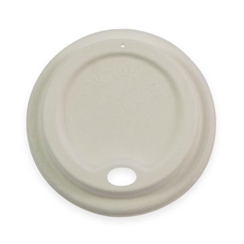 Hot Cup Lid Pulp White 8Oz