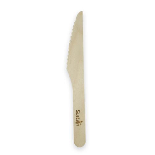 Sustain Wooden Cutlery Knife 165MM