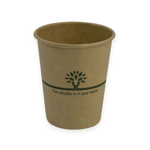6oz Single Wall Hot Coffee Cup Sustain Aqueous Kraft Paper