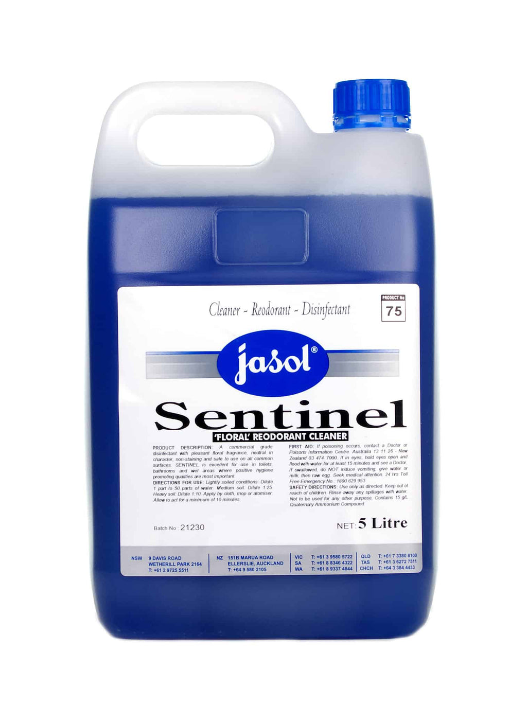 Sentinel Cleaner Ii Sentinel Disinfectant Cleaner 5L