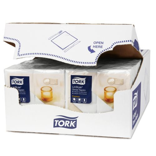 Premium Linstyle Dinner Napkin 8 Fold White