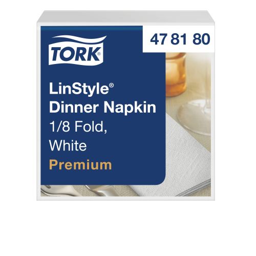 Tork Premium Linstyle® Dinner Napkin 8 Fold White