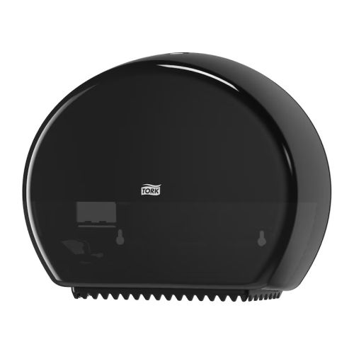 Mini Jumbo Toilet Roll Dispenser Black T2