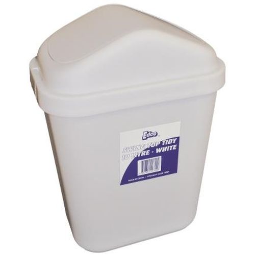 BIN SWING TIDY TOP 10LT WHITE