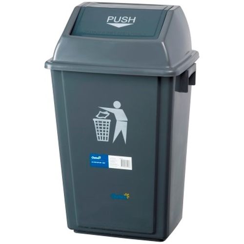 OATES FLIP BIN GREY 60L