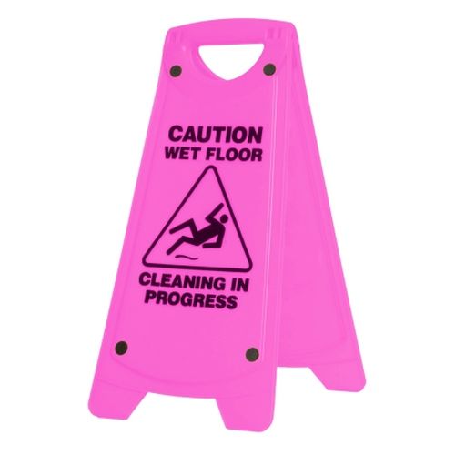 A-Frame Caution Wet Floor Sign Pink