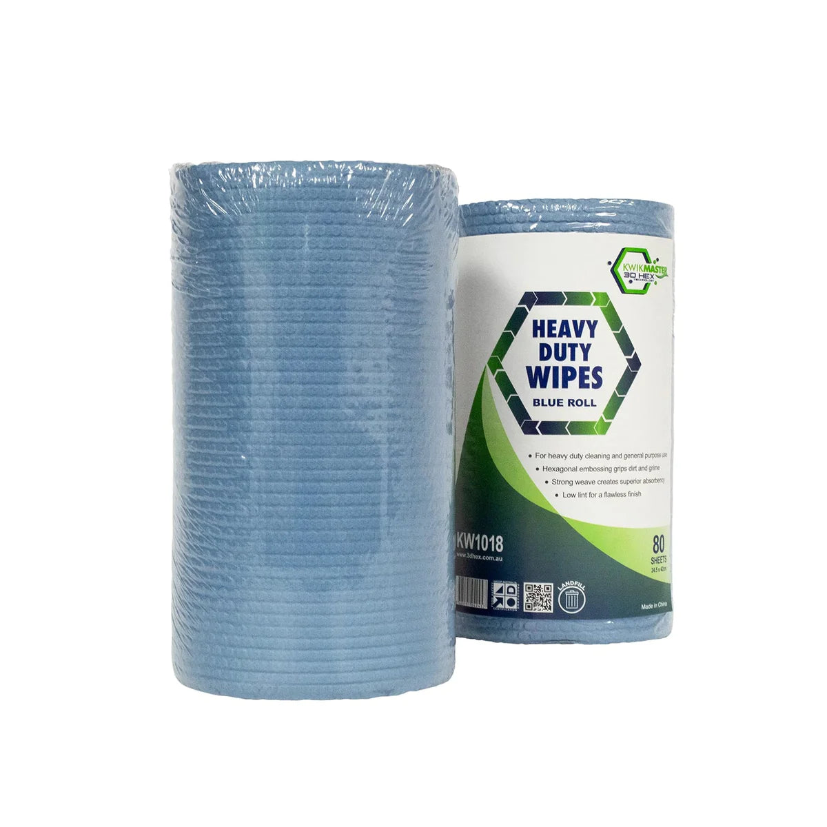 3D Hex Wiper Blue 80 Roll