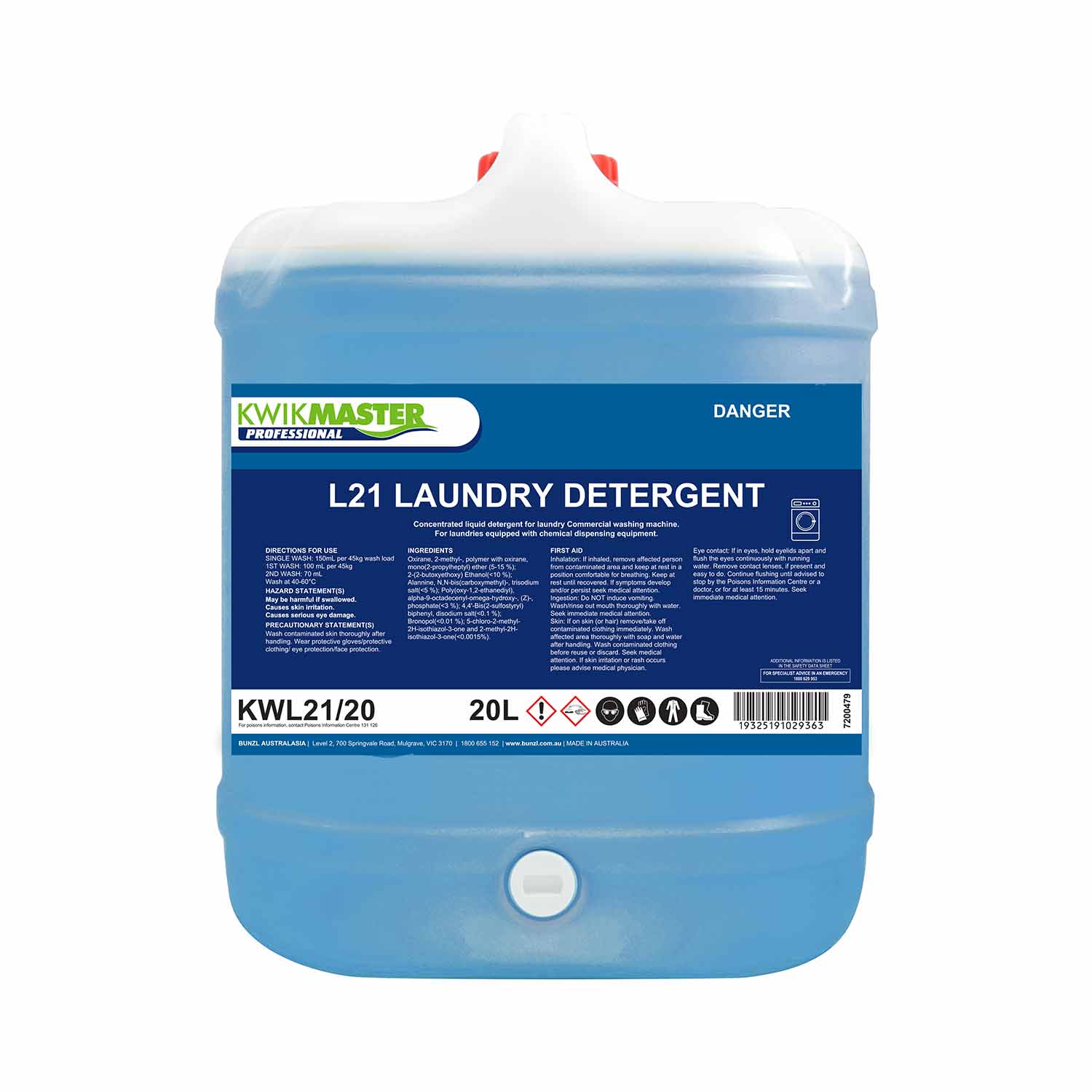 Kwikmaster Laundry Detergent 20L DR/1