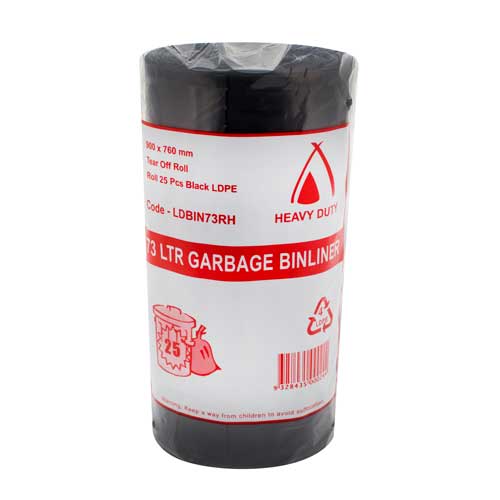 Premium Garbage Bags Heavy Duty 73L CT/250 Roll