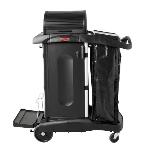 Janitorial Cleaning Cart with Doors & Hood High Security
