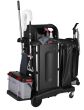 Janitorial Cleaning Cart with Doors & Hood High Security