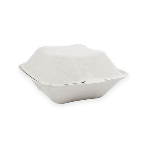 Sustain Sugarcane Clamshell White 6x6inch