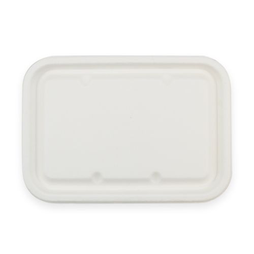 Sustain Sugarcane Lid Fits White Rectangular Sugarcane Containers 500-1000mL