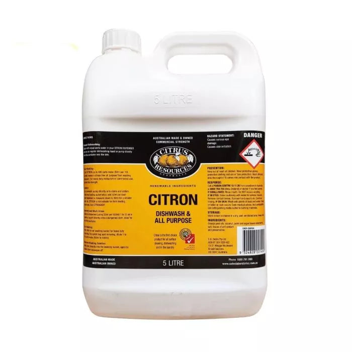 Citrus Resources Citron Liquid Dishwasher Detergent 5 Litre