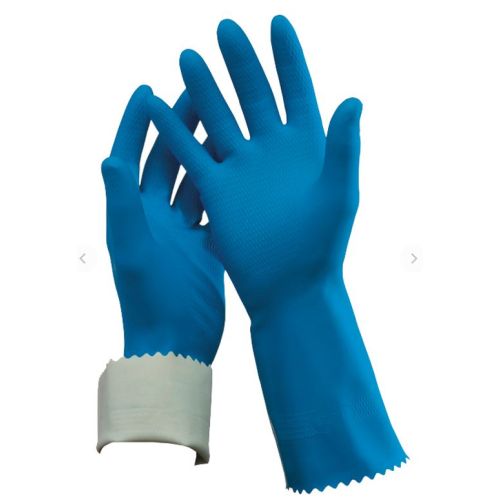 Flock Lined Gloves Blue