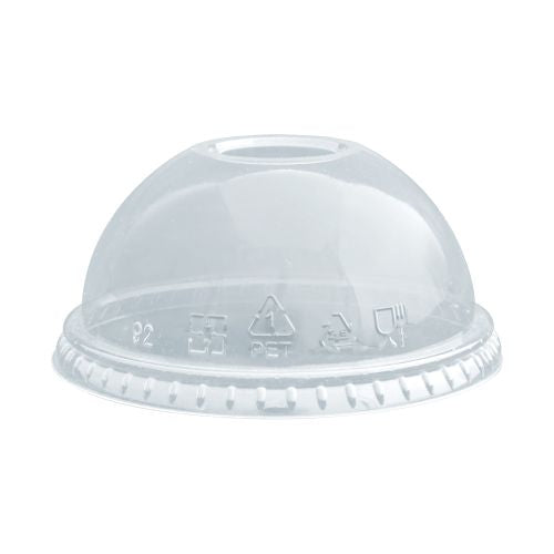 Dome Lid rPET Clear Round Hole 12oz