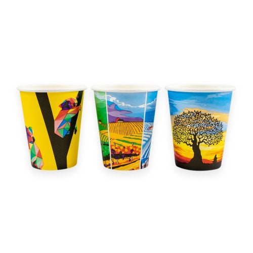 8oz Single Wall Hot Coffee Cup Sustain OzHarvest Aqueous